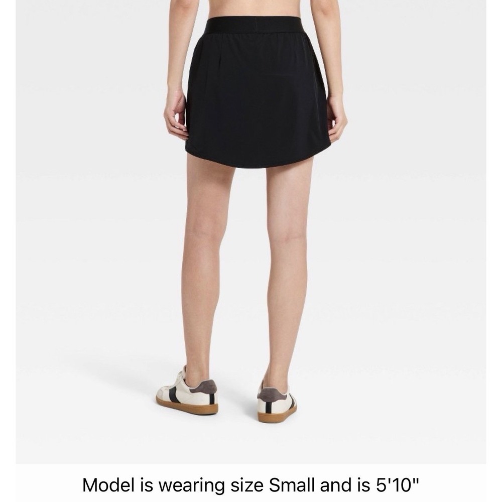 NWT All in Motion Black Active Light Skort High-Rise Athletic Skirt Small Long - Picture 5 of 11